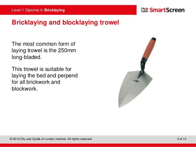 used bricklaying tools