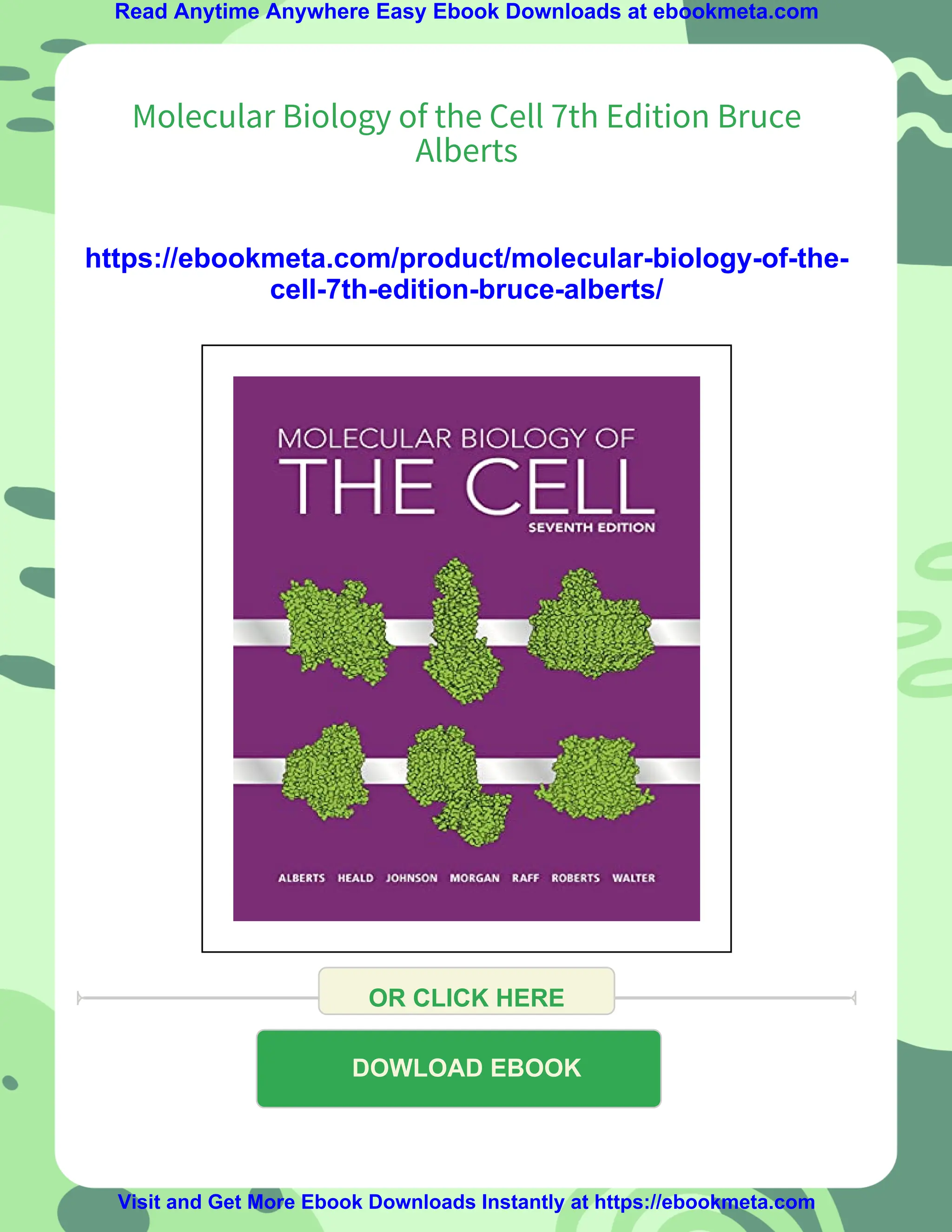 Molecular Biology of the Cell 7th Edition Bruce Alberts | PDF