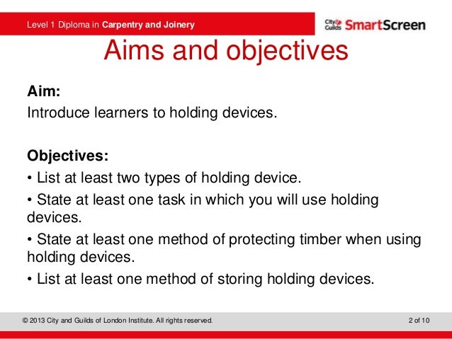 Unit 115: Produce woodworking joints Unit 115: Produce woodworking joints