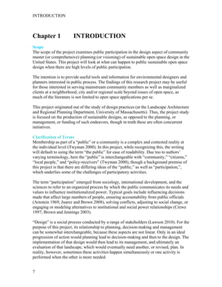 Participation in the Planning and Design of Public Open Space | PDF