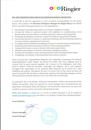 Justus Barasa_Ringier Kenya Recommendation Letter