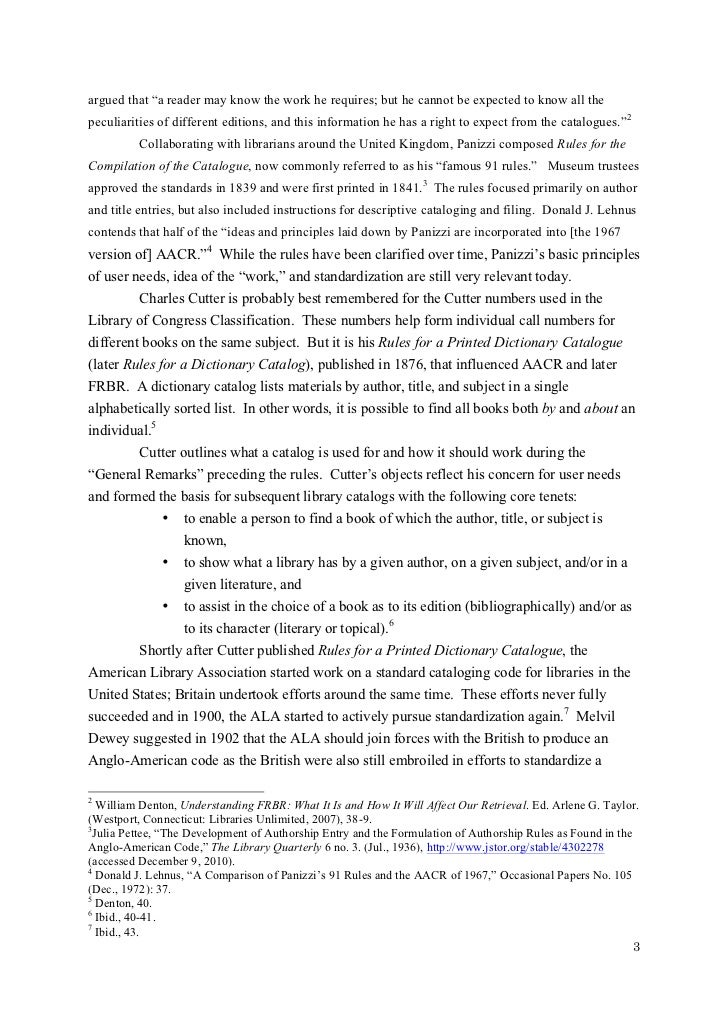 Cataloging Standards