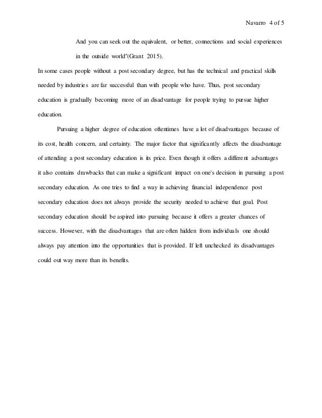 Postsecondary Education Essay Buy Essay Paper also Science Argumentative Essay Topics My Custom Writing