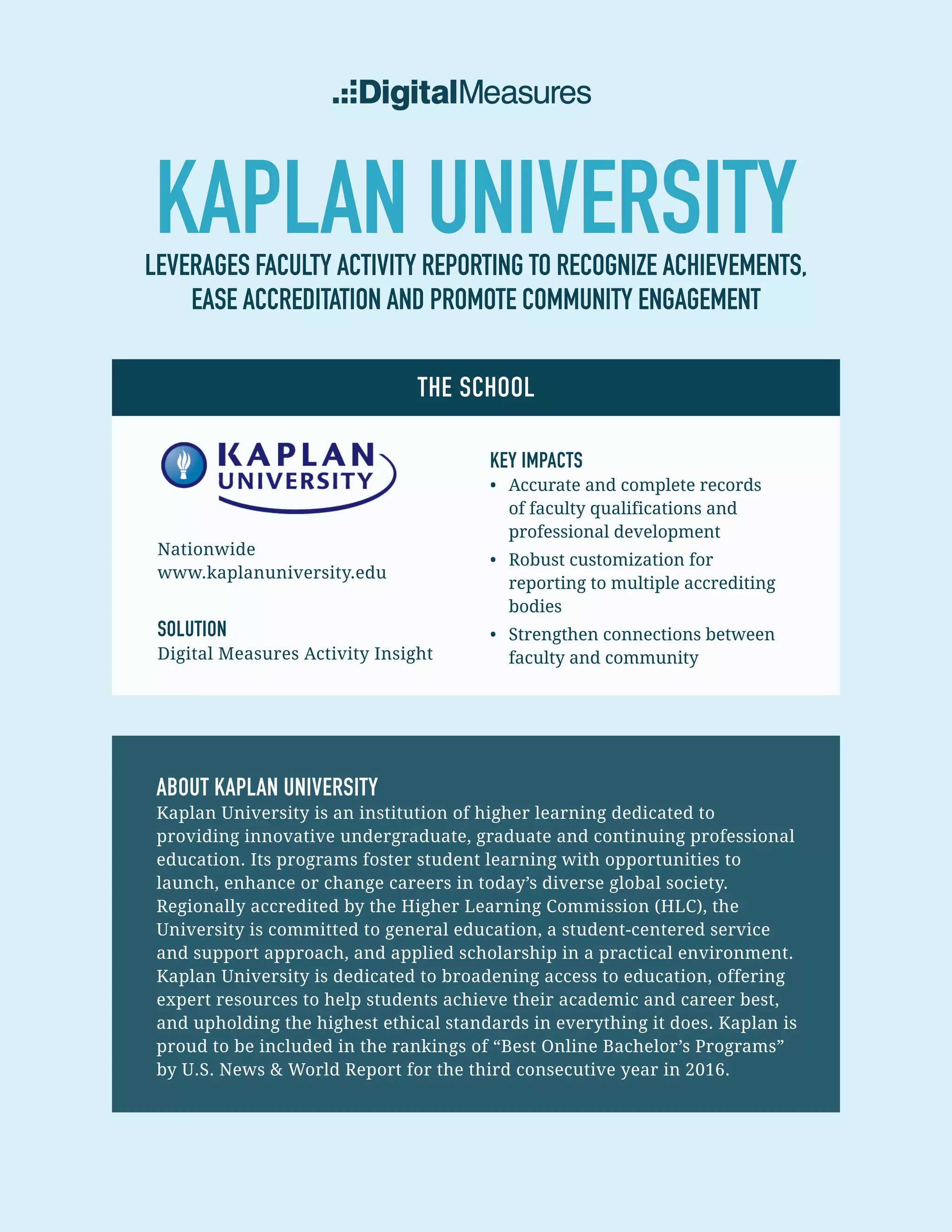 Kaplan Case Study PDF