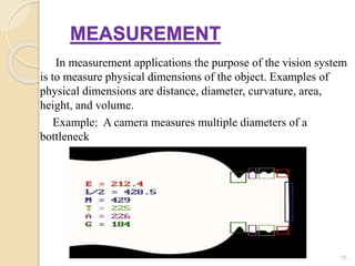 INDUSTRIAL APPLICATION OF MACHINE VISION ppt mrng finl | PPTX