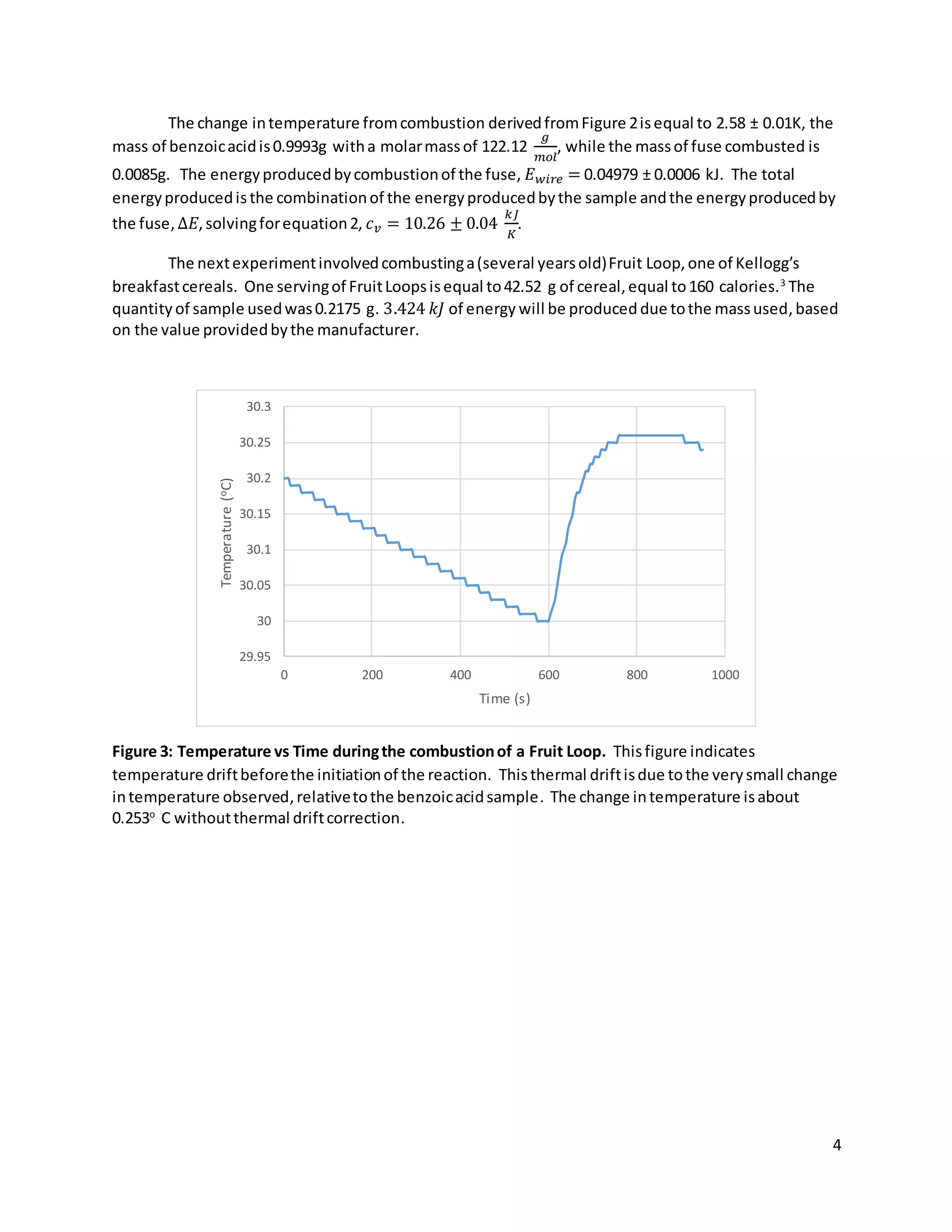 PCHEM Assignment Bomb Calorimetry | DOCX