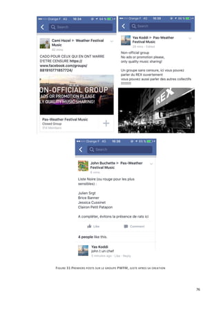 76
FIGURE 31 PREMIERS POSTS SUR LE GROUPE PWFM, JUSTE APRES SA CREATION
 