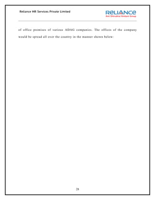 of office premises of various ADAG companies. The offices of the company

would be spread all over the country in the manner shown below:




                                      28
 