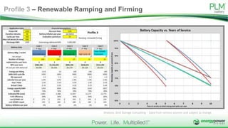 Profile 3 – Renewable Ramping and Firming
Analysis: Grid Storage Consulting - Data from various sources and subject to change
10
 