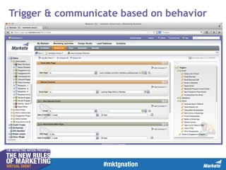 Trigger & communicate based on behavior

 