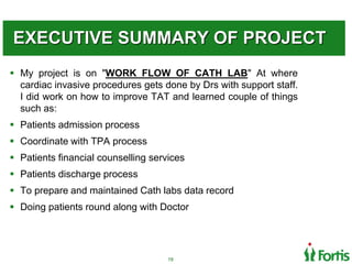 Wrok flow of Cath lab Process | PPTX