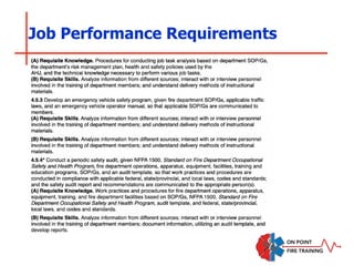 Job Performance Requirements
 