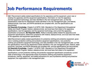 Job Performance Requirements
 