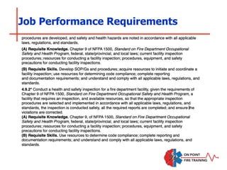 Job Performance Requirements
 
