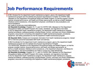 Job Performance Requirements
 