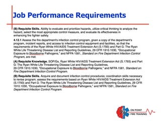Job Performance Requirements
 