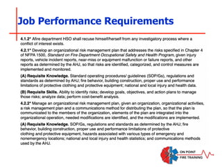 Job Performance Requirements
 