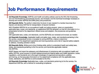 Job Performance Requirements
 