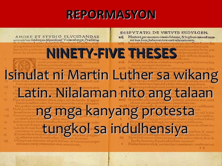 Ninety-five theses definition