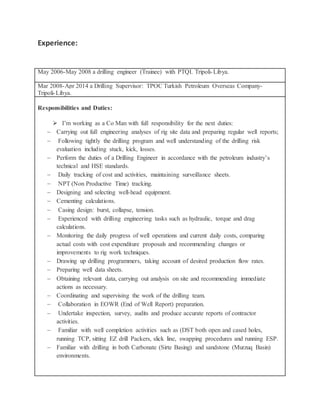 CURRICULUM VITAE Walid Alhaddad Drilling Supervisor | DOCX