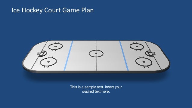 Ice Hockey Court Game Plan PowerPoint Shapes - SlideModel