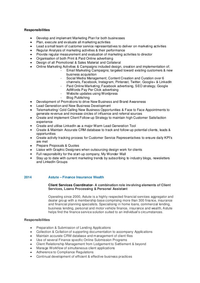 financial services representative resumes
