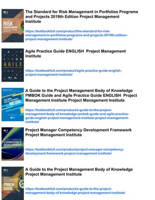Practice Standard for Scheduling Third Edition Project Management ...
