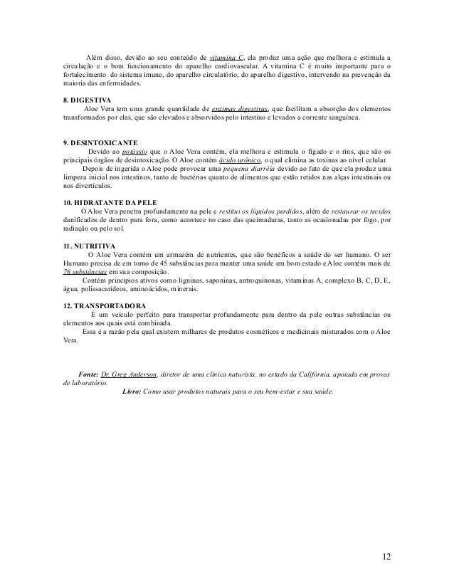 Livro Sobre Aloe Vera Babosa