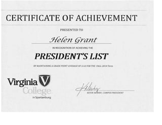 Helen Certificate 2