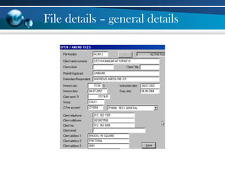 File details – general details
 