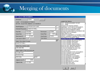 Merging of documents
 