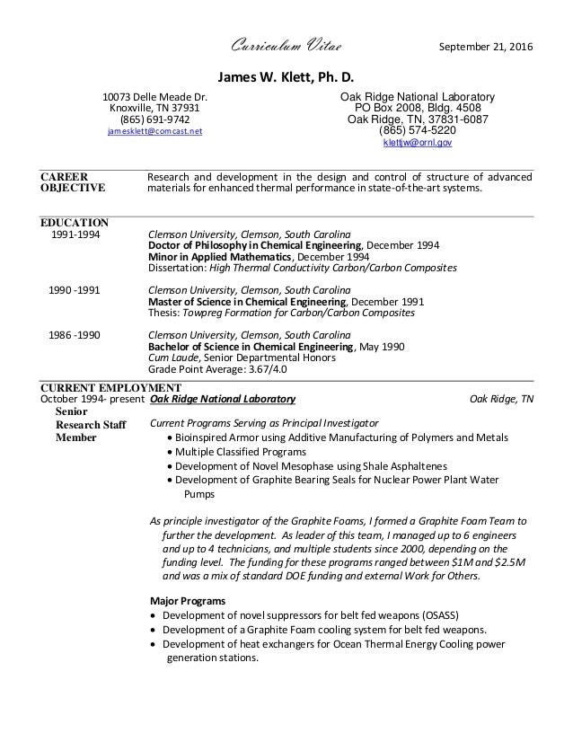 Curriculum vitae klett image