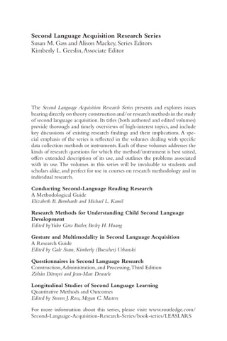 Questionnaires in Second Language Research 3rd Edition Zoltán Dörnyei | PDF