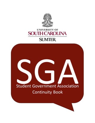 Student Government Association
Continuity Book
 
