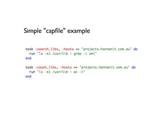 Simple "capﬁle" example
 