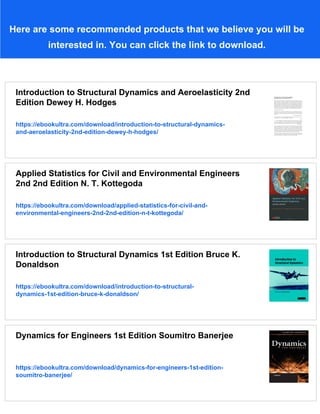 Dynamics an introduction for civil and structural engineers 2nd ed ...