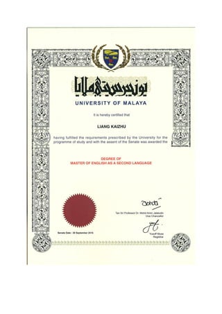 Master certificate English version