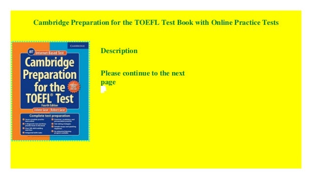 toefl ibt practice test cambridge