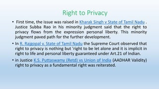 Justice Subba Rao article-21 | PDF