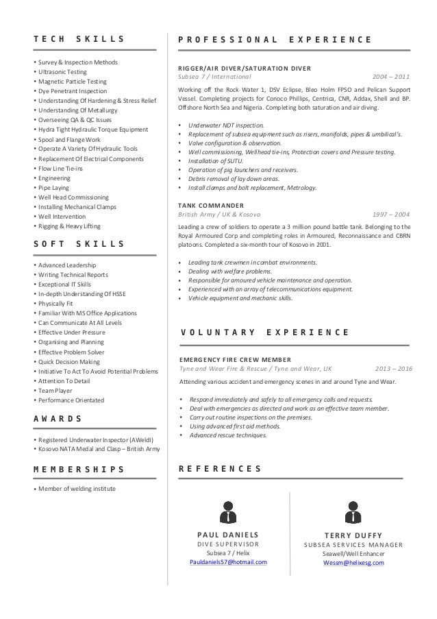 Paul Macleod NDT Technician & Rope Access CV