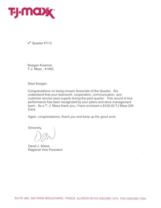 TJMaxx Recognition | PDF