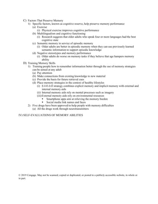 Comprehensive Overview of Memory and Cognitive Aging Processes | PDF