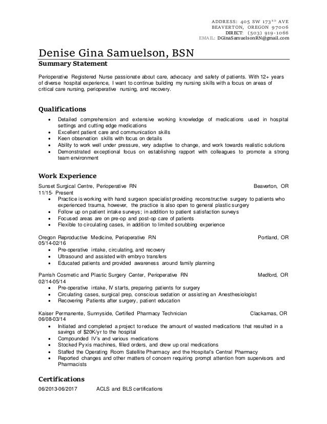 rn bsn resume