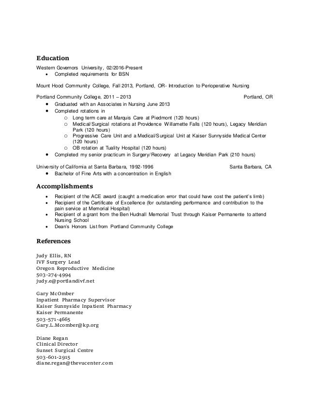 bsn resume