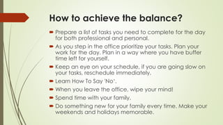 How to Balance Your Personal and Professional Life | PPSX