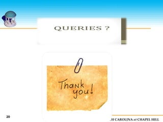 The UNIVERSITY of NORTH CAROLINA at CHAPEL HILL
20
 