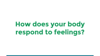 How does your body
respond to feelings?
 