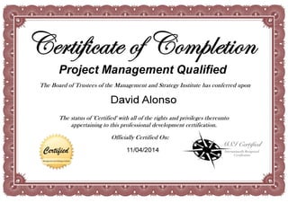 Project Management Qualified