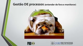Gestão DE processos (entender de fora e monitorar)
 