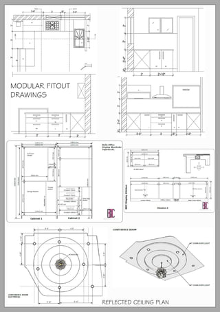 REFLECTED CEILING PLAN
MODULAR FITOUT
DRAWINGS
 